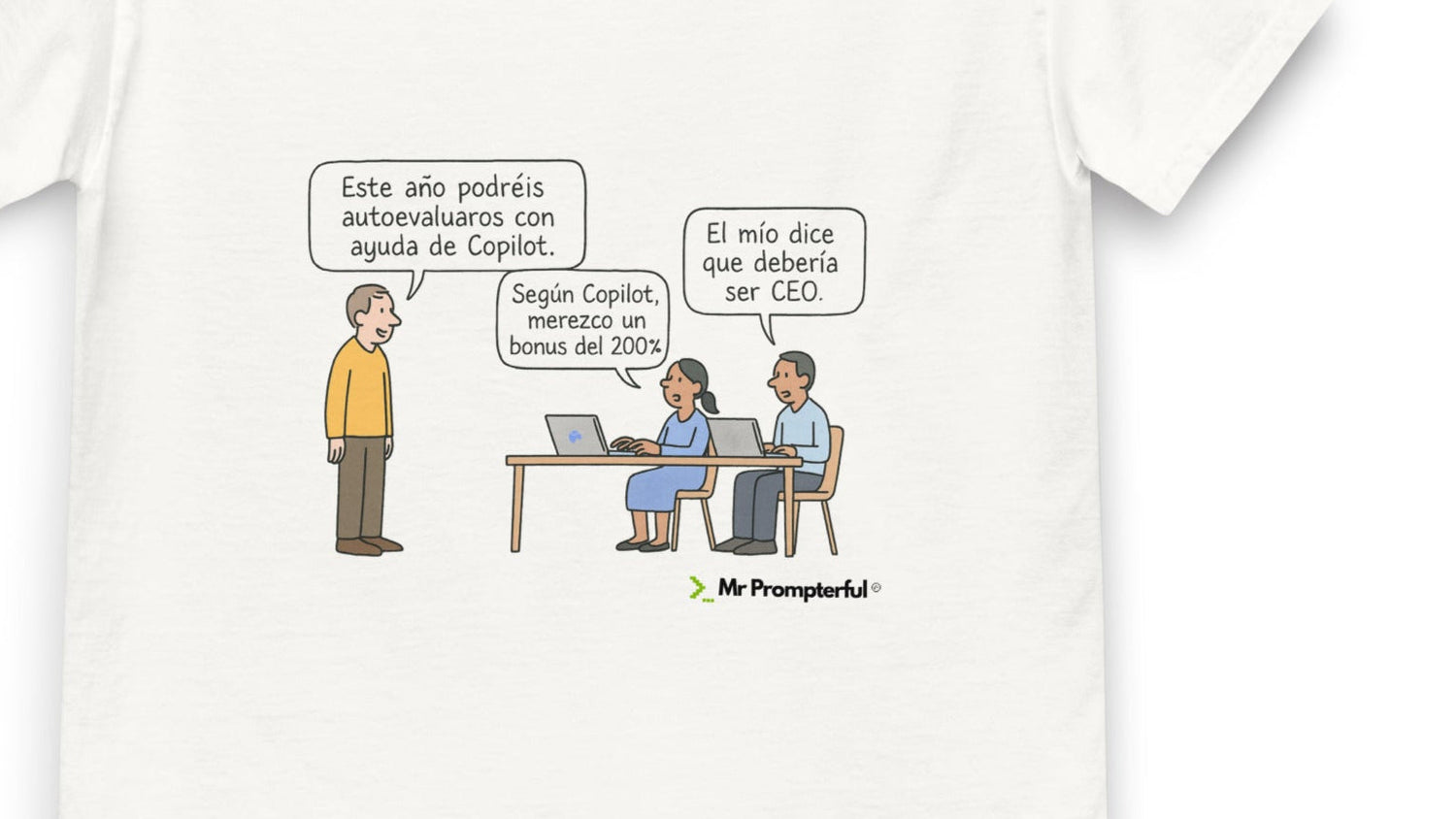 👕 Serie especial Viñetas de Copilot – Mrs. Prompterful®